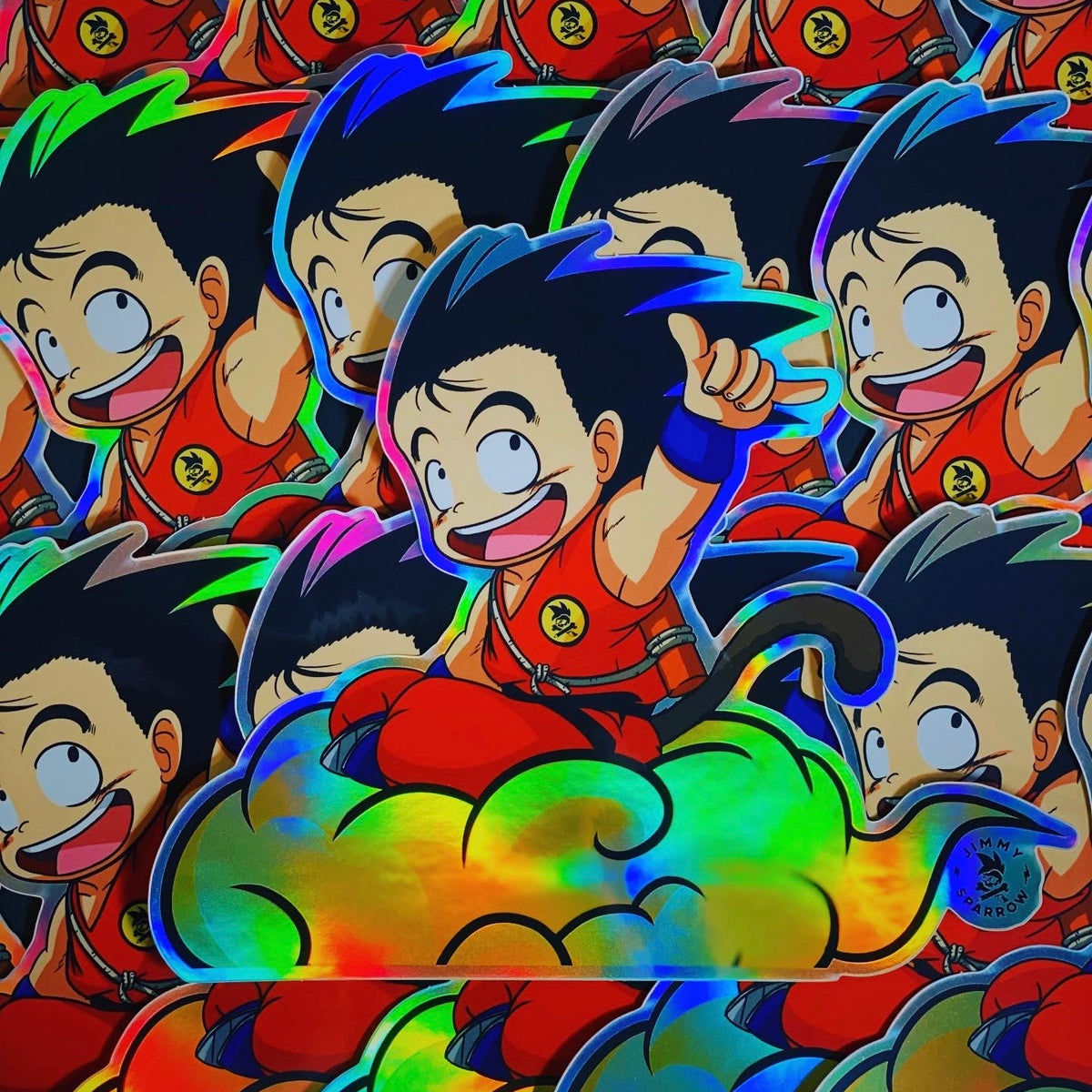 Goku/Gohan Dragon Ball Z Sticker Anime Vinyl Sticker Holographic Large DBZ