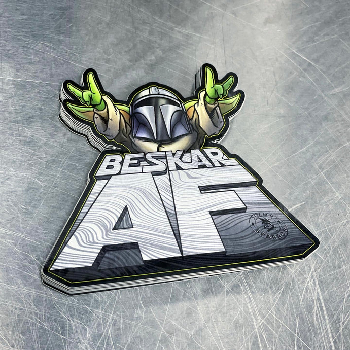 Metallic Beskar AF Sticker