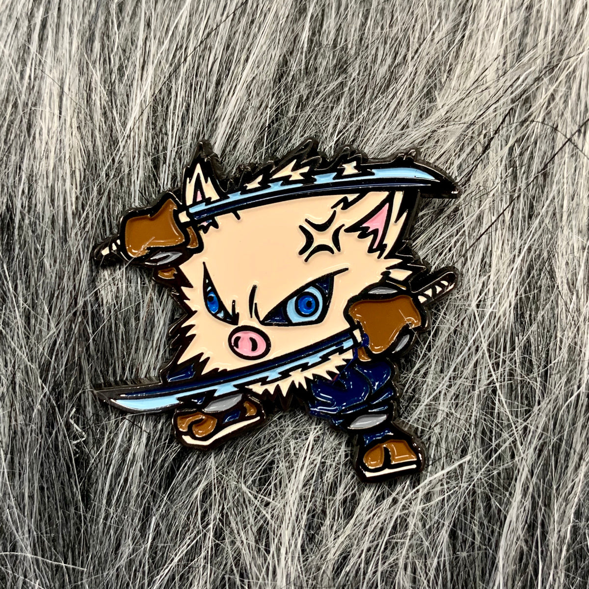 Demon Slayer X Pokémon: Inosukape Soft Enamel Pin – Jimmy Sparrow