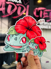 Load image into Gallery viewer, (NEW) 6” Alolan (Hibiscus) Bulbasaur Peeker Sticker