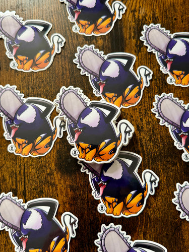Venom X Pochita Sticker