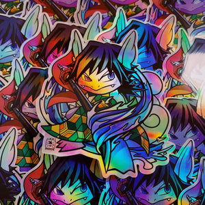 *LIMITED EDITION* HOLOGRAPHIC Demon Slayer X Pokémon: Giyutortle Sticker