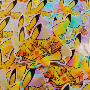 *LIMITED EDITION* HOLOGRAPHIC Demon Slayer X Pokémon: Zenichu Sticker