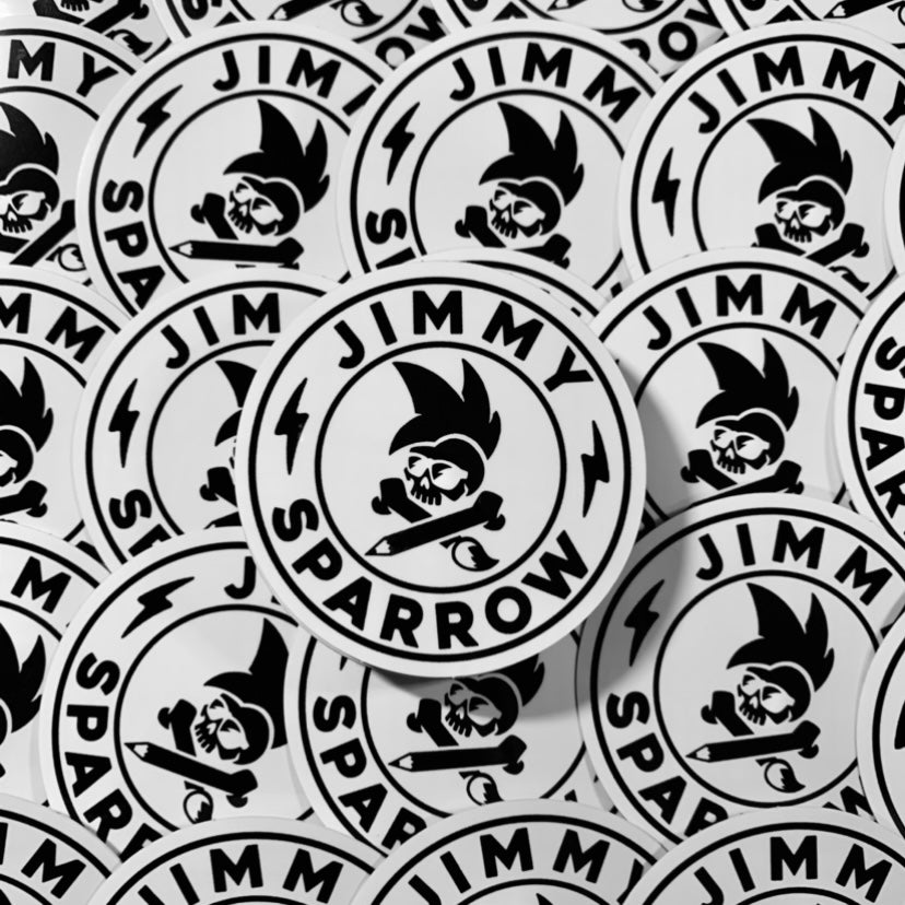 Jimmy Sparrow Seal Sticker (White)