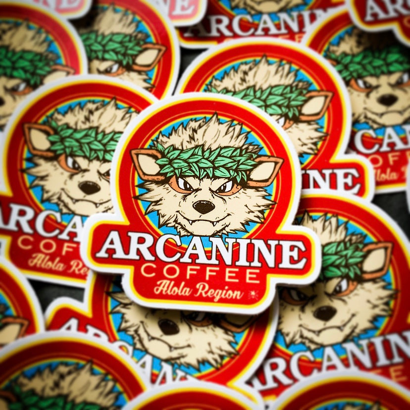 Arcanine Coffee Sticker