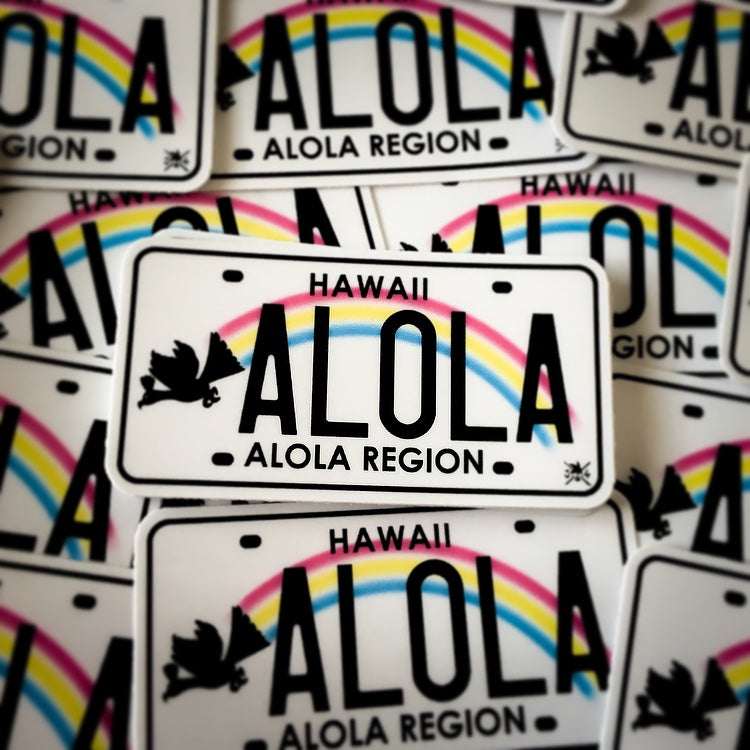 Alola Region License Plate Sticker