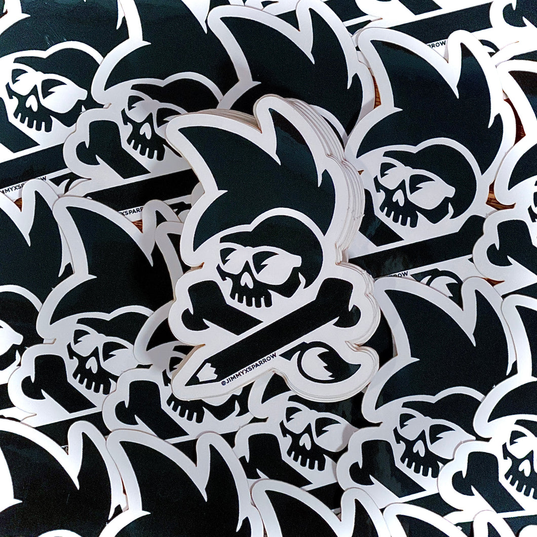 Jimmy Sparrow Crossbones Sticker (Black)