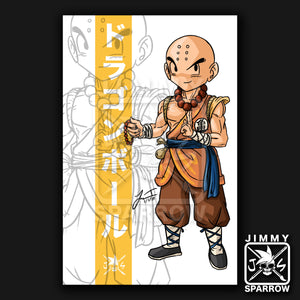 Krillin Redesign - 11" X 17" Poster