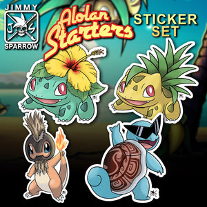 Alola Starters Sticker Set (4 pc)