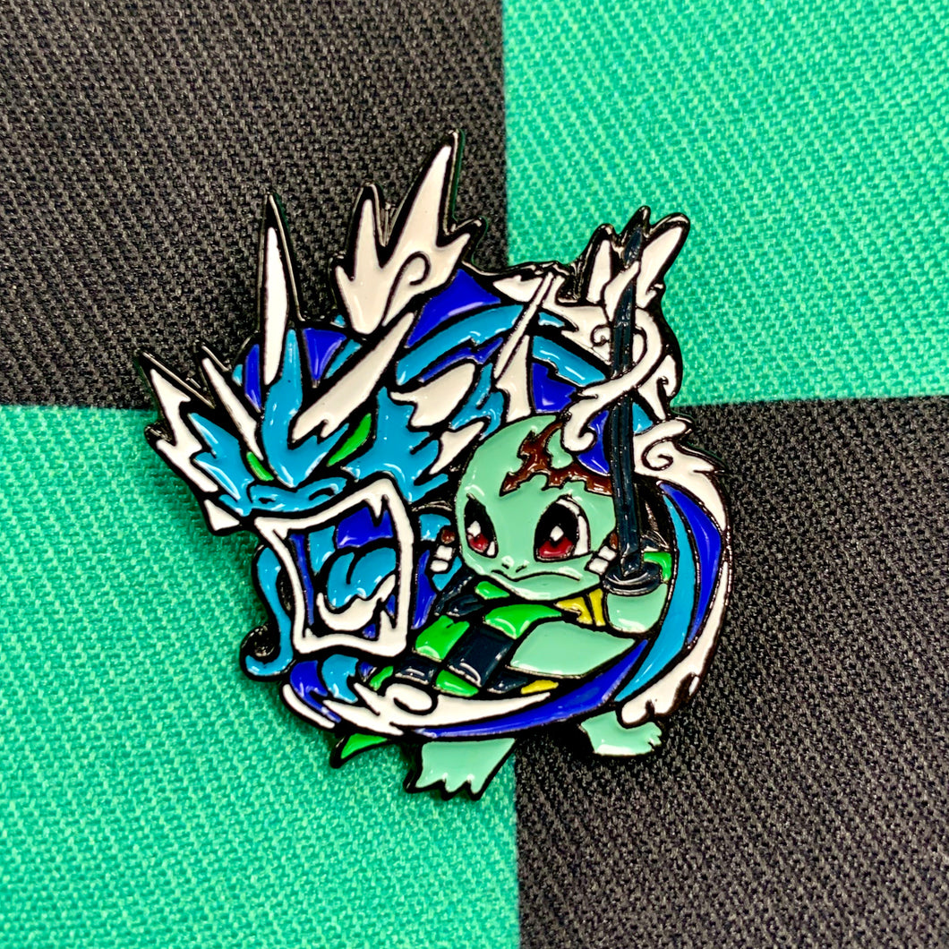 Demon Slayer X Pokémon: Squirjiro Soft Enamel Pin